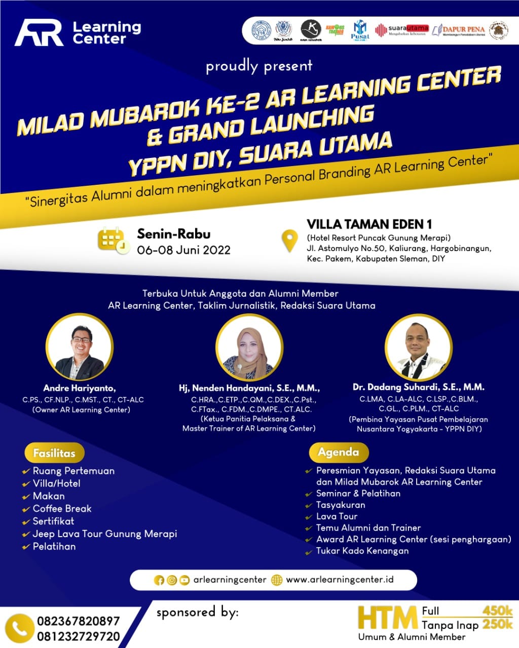 Pendaftaran Silaturahmi Alumni AR Learning Center Dibuka, Invest 450K Incluade Hotel dan Konsumsi 2 Malam