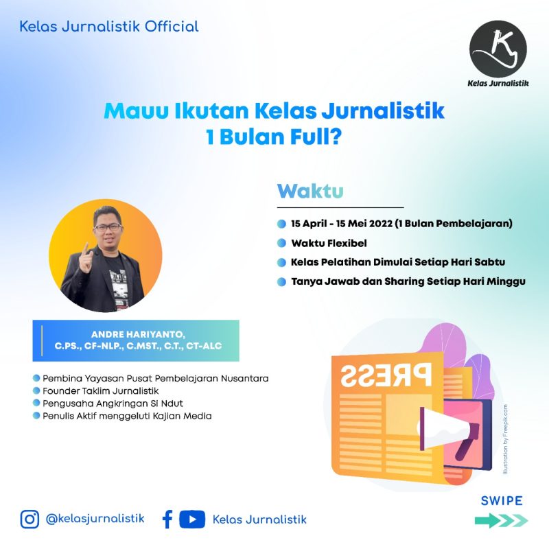 Foto: Kelas Jurnalistik Official 1 Bulan Penuh/Mas Andre Hariyanto/Suara Utama ID