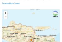 Foto : Pusat Gempa Di Batu, Jawa (Doc. Istimewa BMKG) 