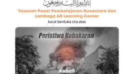 Kubah Masjid Raya Jakarta Islamic Center runtuh akibat kebakaran hebat pada Rabu 19 Okt 2022. Foto/Gambar: Ucapan Duka dari Yayasan Pusat Pembelajaran Nusantara dan Suara Utama. (Mas Andre Hariyanto)