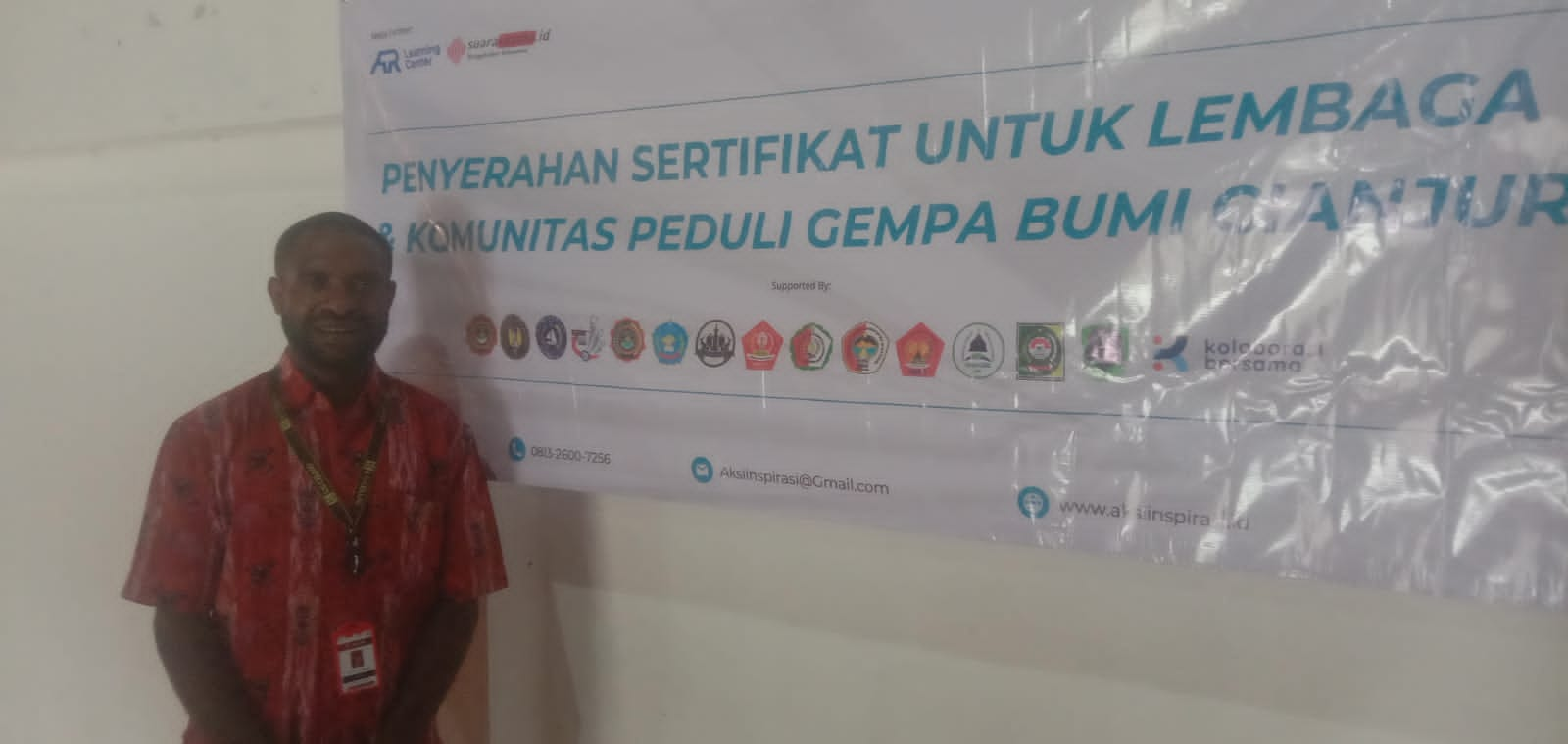 Belasan antar Komunitas dan Lembaga gelar Penyerahan Sertifikat untuk Peduli Gempa Bumi Cianjur di Yogyakarta. Foto: Mas Yat (SUARA UTAMA)