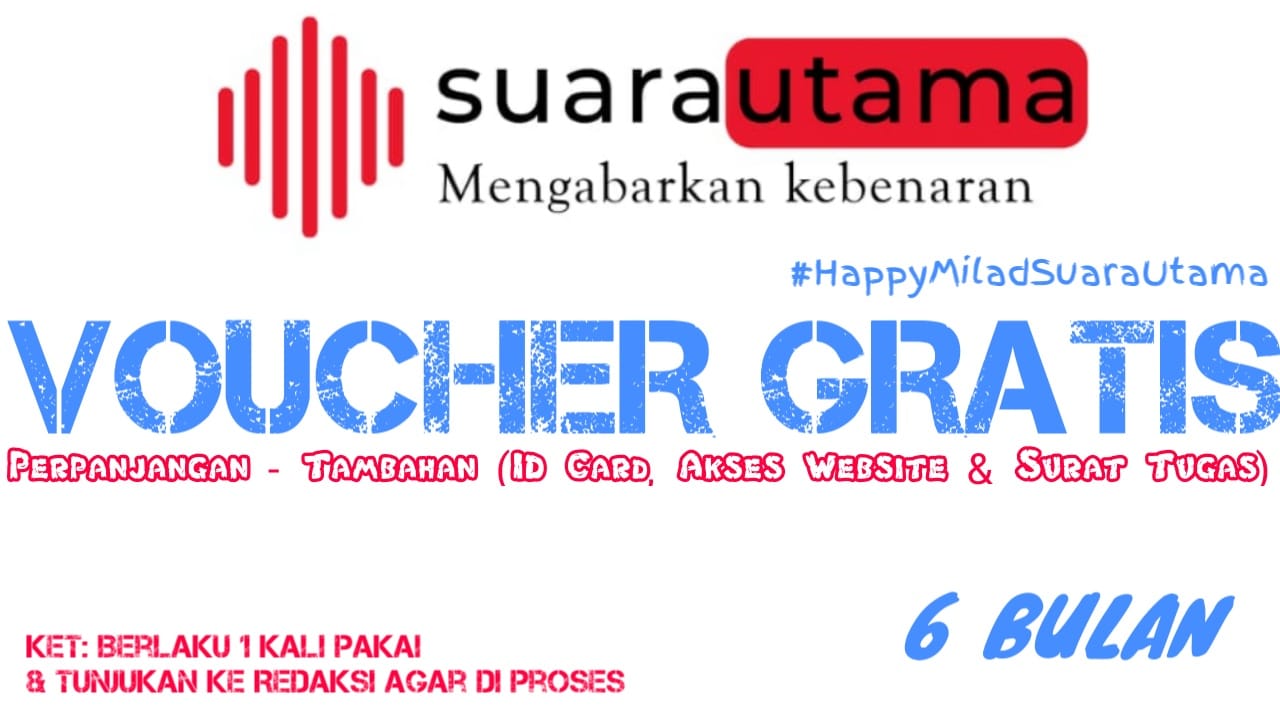 Semarak Happy Milad Suara Utama ID yang Pertama, Selamat untuk 7 Wartawan SUARA UTAMA Terpilih Kantongin Voucher Gratis Perpanjangan. Foto: Dok. Pribadi/Mas Andre Hariyanto (SUARA UTAMA)