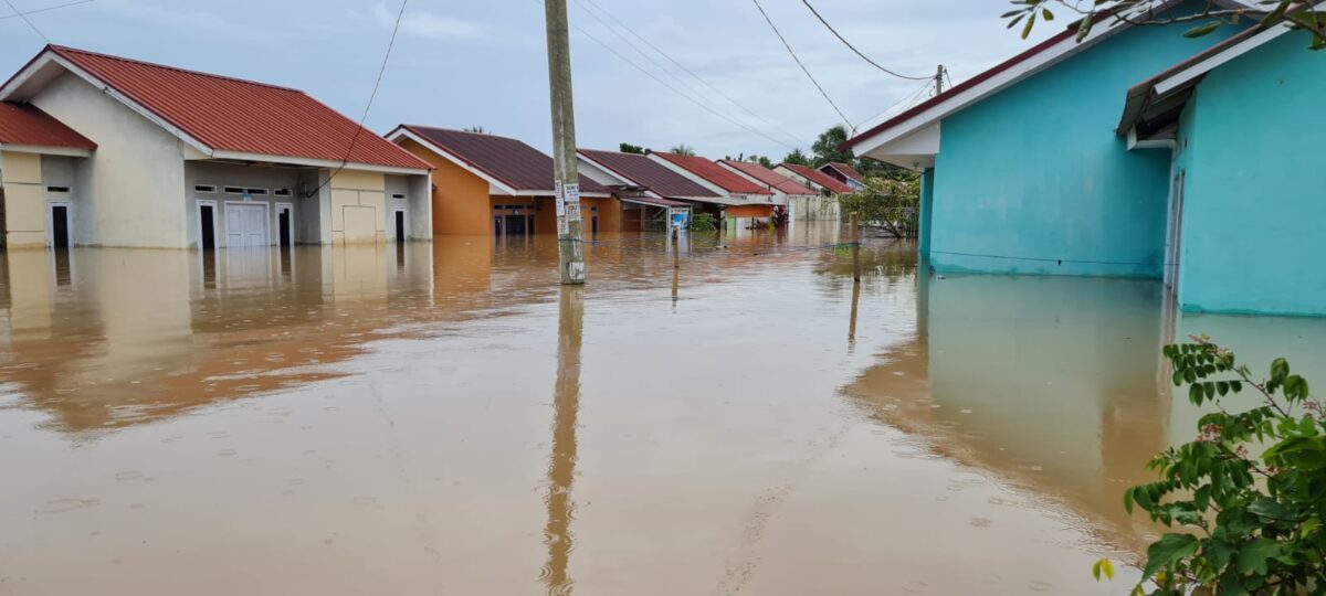 Banjir di Perumahan Grand Korpri Kota Bengkulu