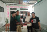 Foto saat serah terima jabatan dan penyerahan SKnya di halaman Asdo 