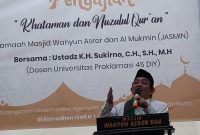 Jamaah Masjid Wahyun Asror Dua & Masjid Al-Mukmin/JASMIN Pucanganom Yogyakarta Sukses Adakan Pengajian Khataman dan Nuzulul Quran. Foto: Mas Andre Hariyanto (SUARA UTAMA)