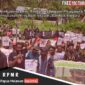 Foto : Kumpulan Massa Aksi Mimbar Bebas Pada Saat Pembacaan Statement Pembebasan Victor Yeimo  di Jalan Biak Abepura, Jayapura Provinsi Papua