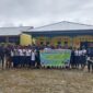 Siswa/i SMP YPPK St.Fransiskus Asisi Bilogai foto bersama tim usai sosialisasi
