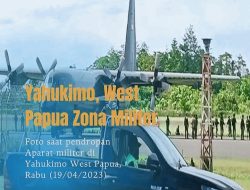 1 Unit Pesawat Hercules Milik TNI Mendarat di Yahukimo