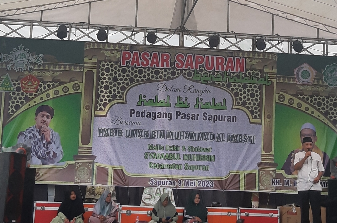 Sambutan Ketua Paguyuban Pasar Sapuran diwakili Widodo,S.Pd.,M.MPd-Dok.Ilham Akbar (SUARA UTAMA.ID)