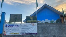 Lokasi penyembelihan hewan Kurban di halaman Paud KB.Aisyah Azzahra  Kauman Sapuran. Foto : Ilham Akbar (SUARA UTAMA.ID)