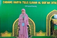 Foto Dokumentasi Suhardi, Penulis Juara 2 KTIQ Tingkat Provinsi dan Mahasiswa Terbaik UIN Sumut 