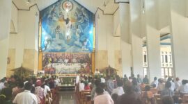 Suasana perayaan ekaristi di gereja St.Micahel Bilogai/kalis (Suara Utama.id)