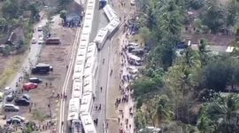 Kejadian Anjlokan KA Semeru dan KA Argo Wilis di Petak Jalan Sentolo - Wates Jogja. Foto; Mas Andre Hariyanto/Berbagai Sumber (SUARA UTAMA)