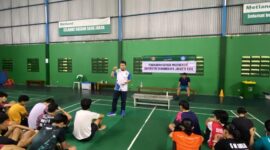 Prodi PKO FIP Ubhara Jaya Gelar Pelatihan Penanganan Cedera Olahraga di PB Jaya Raya Metland Jakarta. FOTO: Coach Eskar & Mas Andre (SUARA UTAMA)
