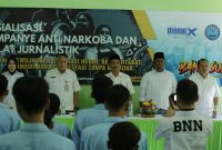 Suasana Sosialisasi Narkoba oleh BNN Tulungagung & Diklat Jurnalistik. FOTO: Andik. S (SUARA UTAMA)