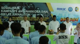 Suasana Sosialisasi Narkoba oleh BNN Tulungagung & Diklat Jurnalistik. FOTO: Andik. S (SUARA UTAMA)