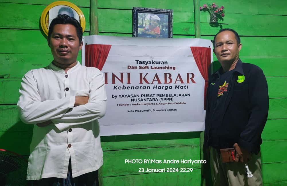 Soft Launching Ini Kabar, Andre Hariyanto Berharap Sajian Anti Hoax dan Pusat Informasi. FOTO: Andre Hariyanto/Om Rony/Mbak Anggi (SUARA UTAMA)