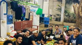 Potret Makan besama Mahasiswa Papua Atma Jaya Jakarta.01/24| Foto: Oscar Ugipa Suara Utama
