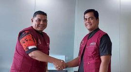 Dian M. Anwar yang mewakili DPP PKHI bersama Pejabat dari BPDB Pemprov DKI Jakarta. (27/02/2024). (Redaksi Suara Utama)