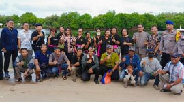 Koordinasi PHDI Kota Bekasi dan Panitia Nyepi tahun 2024 dalam rangka persiapan ritual melasti di kawasan Ekowisata Jembatan Cinta Segara Jaya Bekasi. (16/02/2024) (Berita: Idewa Adiyadnya/ Redaksi Suara Utama)