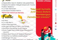 Kesempatan Menjadi Jurnalis dan Penulis Redaksi Suara Utama & Ini Kabar bersama Mas Andre Hariyanto. FOTO: Pamflet Poster RSU & RED-IK (SUARA UTAMA)