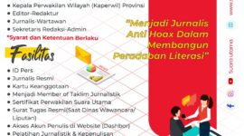 Kesempatan Menjadi Jurnalis dan Penulis Redaksi Suara Utama & Ini Kabar bersama Mas Andre Hariyanto. FOTO: Pamflet Poster RSU & RED-IK (SUARA UTAMA)