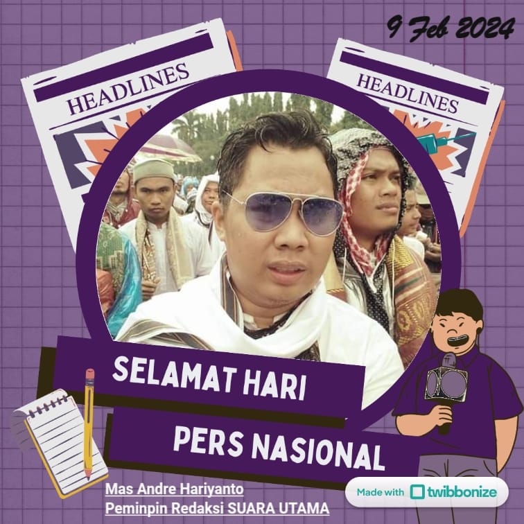 Memperingati Anniversary Redaksi Suara Utama 1 Jan 2022 - 1 Jan 2024 dan Hari Pers Nasional 2024 bersama Mas Andre Hariyanto. FOTO: Dok. Internal (SUARA UTAMA)