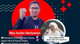 Memperingati Anniversary Redaksi Suara Utama 1 Jan 2022 - 1 Jan 2024 dan Hari Pers Nasional 2024 bersama Mas Andre Hariyanto. FOTO: Dok. Internal (SUARA UTAMA)