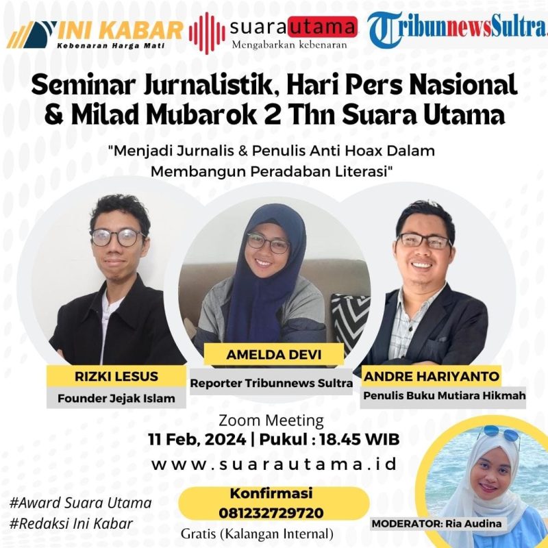 Happy Milad ke 2 Tahun Kantor Redaksi Suara Utama 1 Jan 2022 | 1 Jan 2024. FOTO: Dok. Internal RSU dan Mas Andre Hariyanto (SUARA UTAMA)