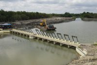 Saluran Irigasi DAM 4 Tambak Dipasena Selesai dinormalisasi.Foto : Dok P3UWL (21/2) (suarautama.id)