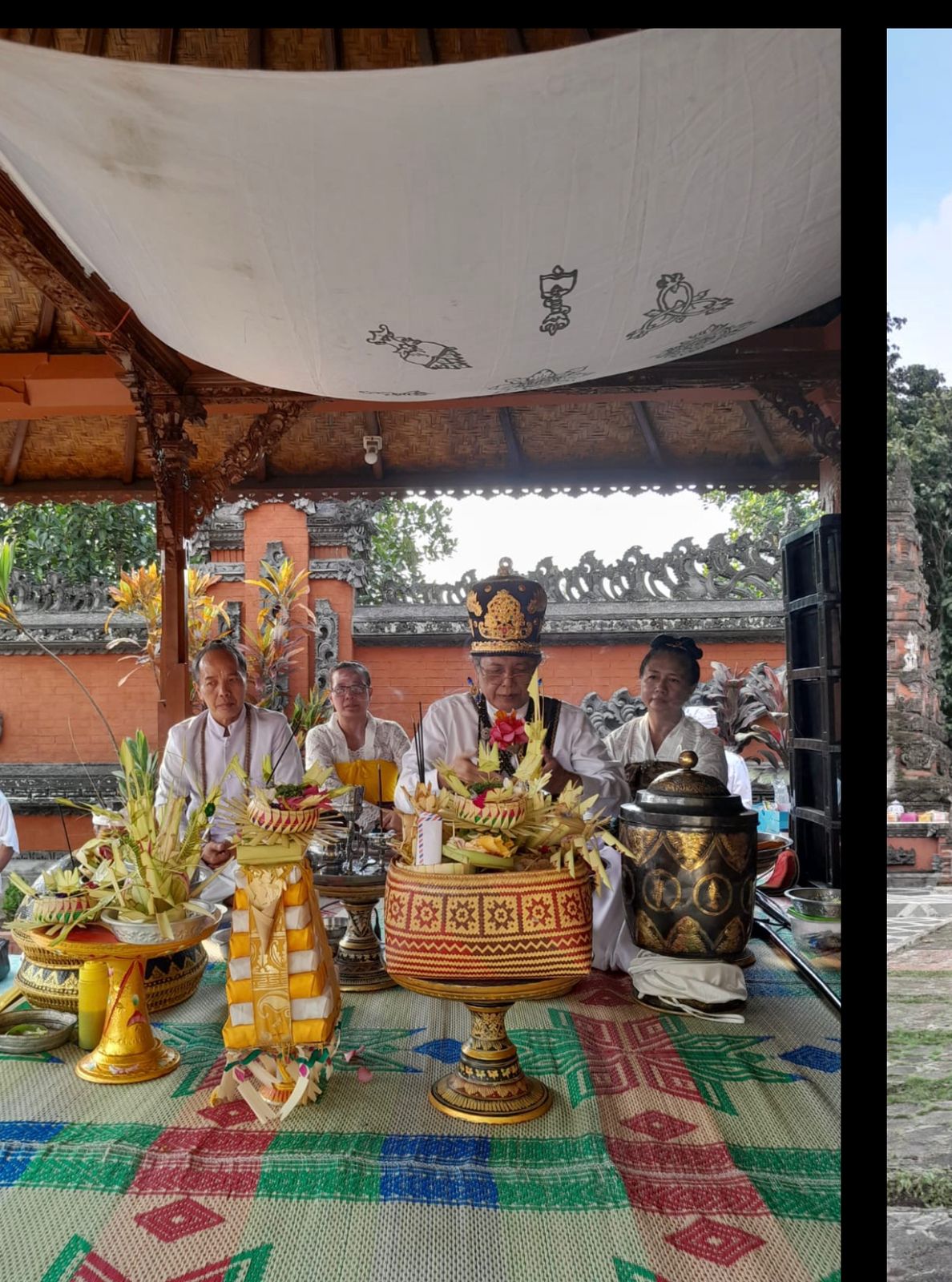 Ida Pedanda Gde Sebali Waisnawa Mahardika sulinggih dari Bekasi yang merupakan Ketua Dharma Upapati PHDI Jawa Barat ngaturan puja ratusan pada 2 pura di wilayah Bandung Raya bertepatan dengan Hari Tilem Kawulu. (09/02/2024). (Foto: Idewa Adiyadnya/ Redaksi Suara Utama) 