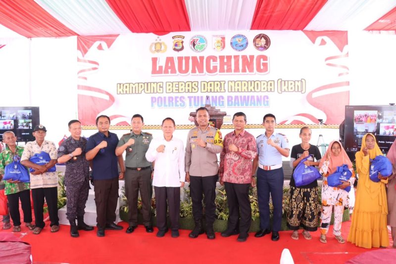 Launcing Kampung Bebas Narkoba Polres Tulang Bawang (13/3/2024) Foto: Nafian Faiz (suarautama.id)