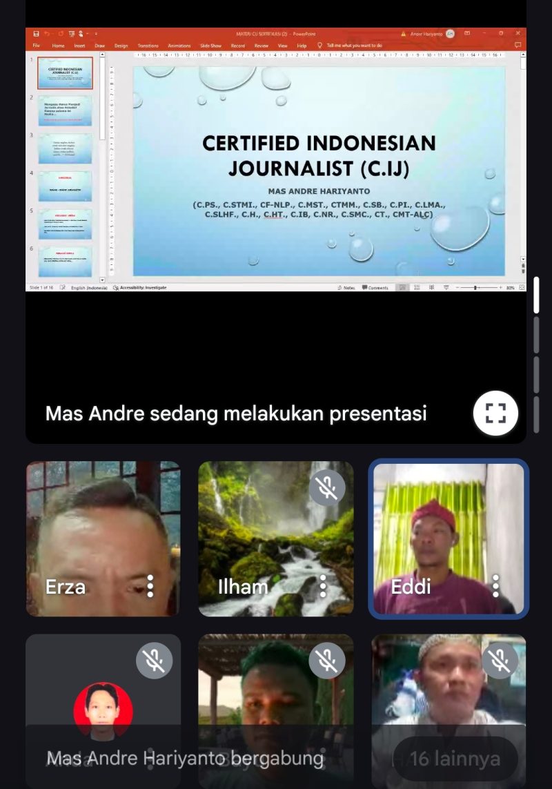 Pelatihan dan Sertifikasi Certified Indonesian Journalist (C.IJ)