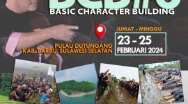 Basic Character Building (Upgrading) di Pulau Dutungan Kab.Barru. Dok.(Ilham Akbar-Suara Utama.ID)