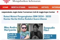 FOTO : Tampilan Baru Website Suara Utama dengan tema lebih professional. (Andre Hariyanto/Suara Utama)