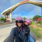 Vickyko dan Cici, Mudik Ke Lampung dari Kalimantan Bermotor.Foto: Nafian Faiz/Vickyko (suarautama.id)