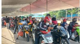 Arus Balik Pemudik di Pelabuhan Bakauheni Lampung (12/4) ANTARA 