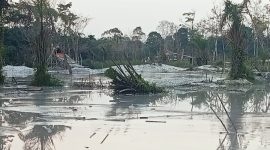 Foto: Lokasi PETI di Desa Mentawak 