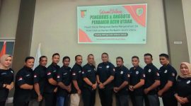 Rapat Kerja (Raker) Perbakin Aceh Utara serta penyerahan SK Kepengurusan Baru kepada wakil ketua harian Perbakin Aceh Utara Kapten M. Isnain Sidin, STHan, MTHan Pada Minggu, 12 Mei 2024