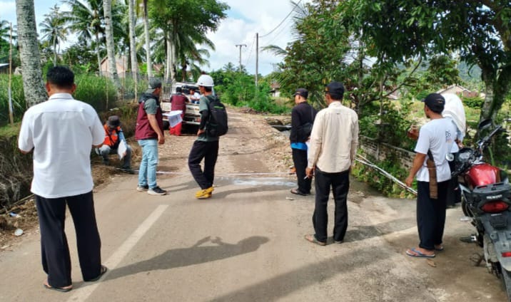 Pengukuran titik Nol Pembangunan Jalan Pekon Way Pring, Punggur Tanggamus (14/6) Suara Utama.id