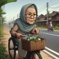 Nenek Menjajakan Jualan di Sepanjang Jalan: Gambar AI (Suara Utama.id)