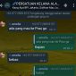 FOTO : Bukti Screnshoot Modus Member Anggota Persatuan Kelana Alam Indonesia dan Backpackers Indonesia terkait Minta Dana dan Pinjam Dana dengan Alasan Tidak Masuk Akal (Andre Hariyanto/SUARA UTAMA)