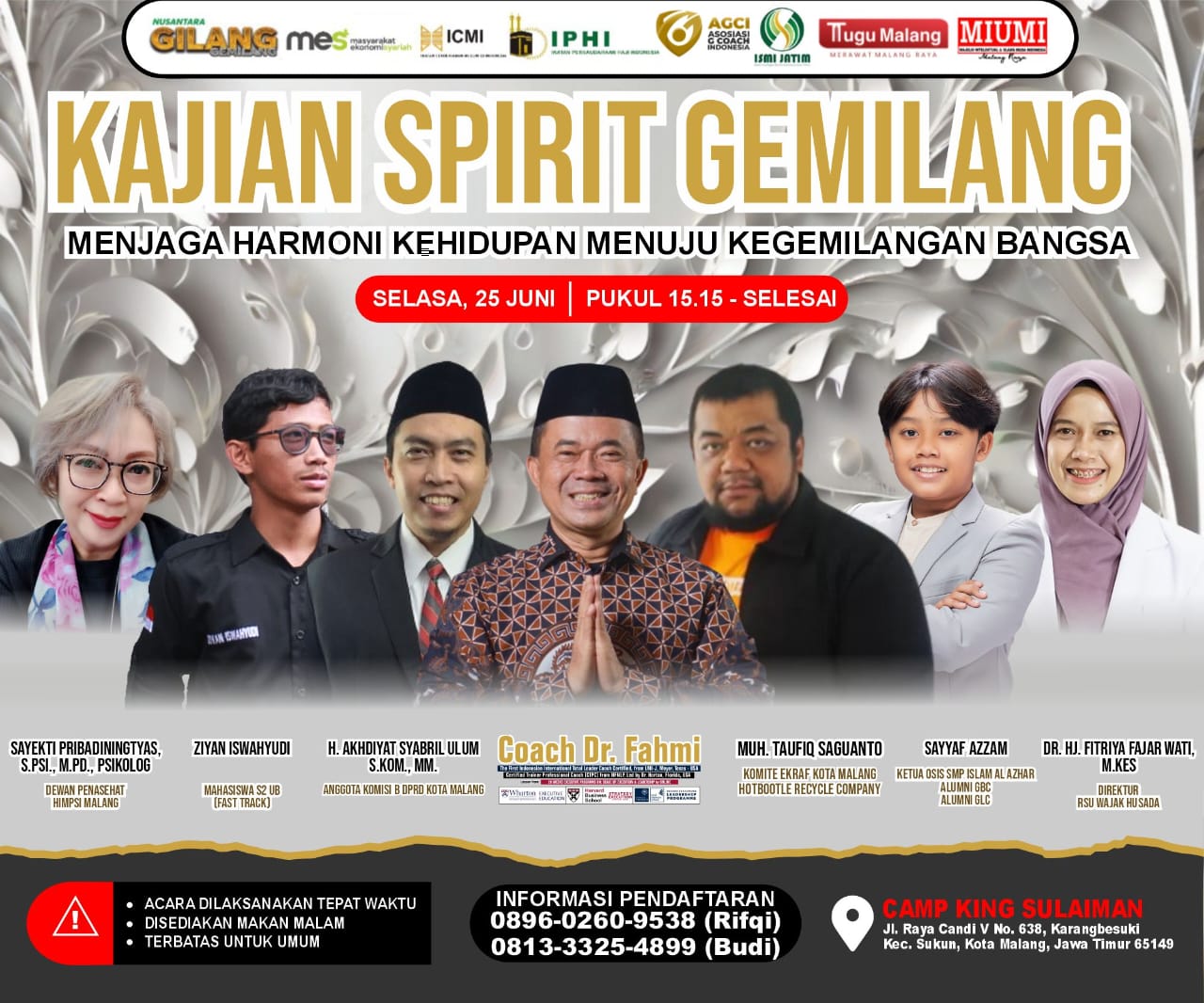 Menarik, Tiap Hari Selasa Grand Master Coach Fami bersama NGG Gelar Kajian Spirit Gemilang di Malang Secara Gratis