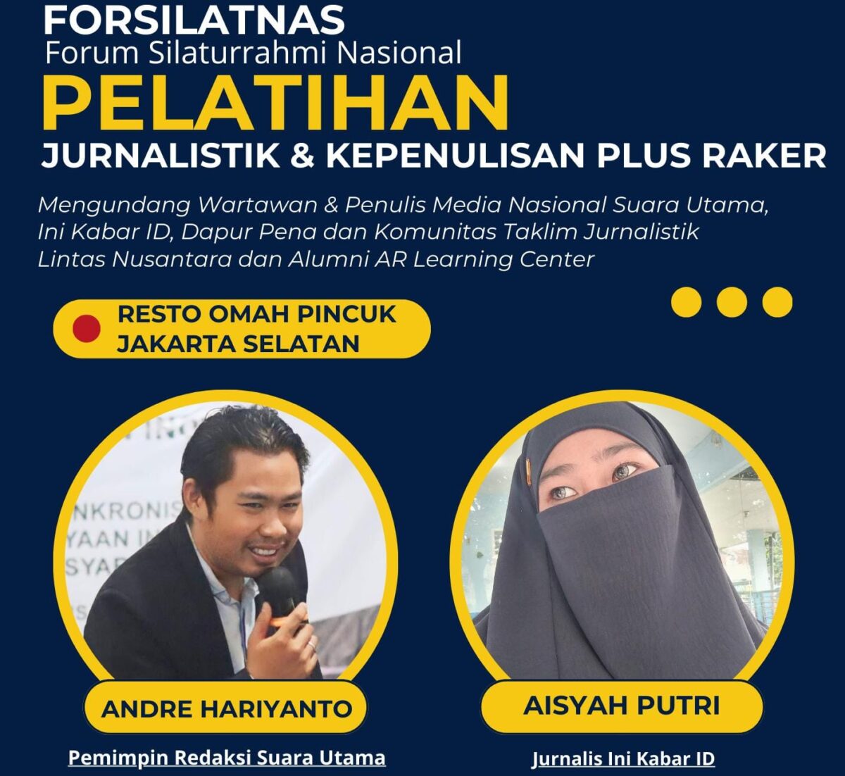 FOTO : Jelang Forsilatnas, Master Trainer Of AR Learning Center Andre Hariyanto Ajak dan Undang Jurnalis Kumpul Bersama (SUARA UTAMA)