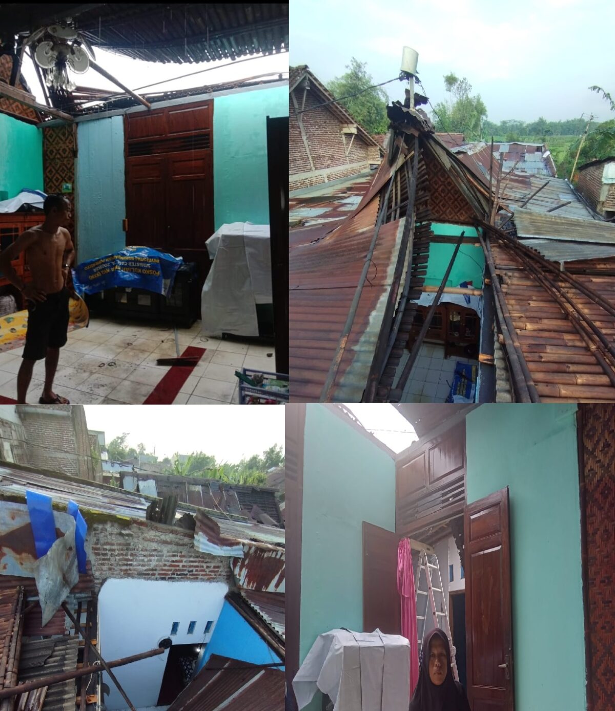 Sejumlah Rumah di Linggasari Kecamatan Kembaran Banyumas Jateng Porak Poranda Diterpa Angin Puting Beliung