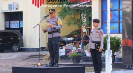 Kapolres Pessel Pimpin Apel Gabungan Pasukan Operasi Patuh Singgalang 2024 Patuhi 7 Prioritas 