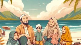 Ilustrasi Kehidupan Keluarga Bahagia. Gambar AI.(Suarautama.id)
