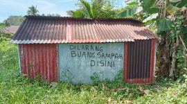 Foto: Tong Sampah di Pasar Rantau panjang yang tidak berfungsi