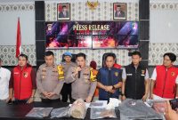 Foto: Kapolres Merangin saat Konfrensi Pers