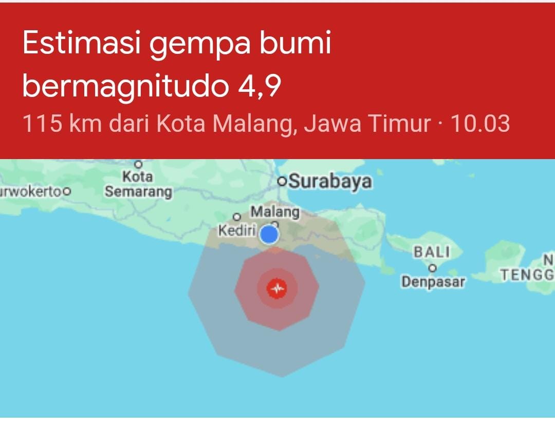 FOTO : Gempa Bumi Guncang Malang: Warga Dikejutkan Guncangan Magnitudo 4,5